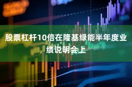股票杠杆10倍在隆基绿能半年度业绩说明会上