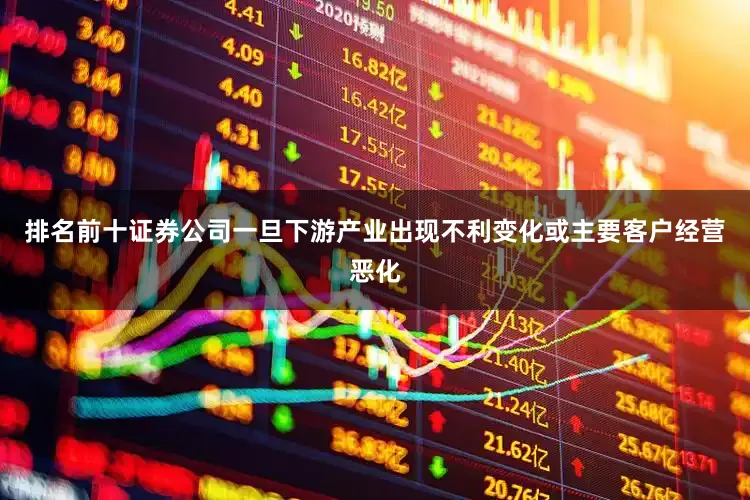 排名前十证券公司一旦下游产业出现不利变化或主要客户经营恶化